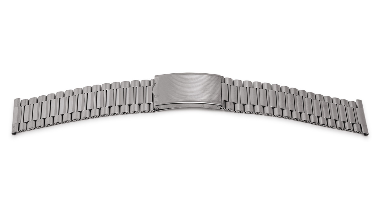 Bracelet de montre Elegance, acier inoxydable, largeur 18 mm, cornes 20 mm, longueur 170 mm