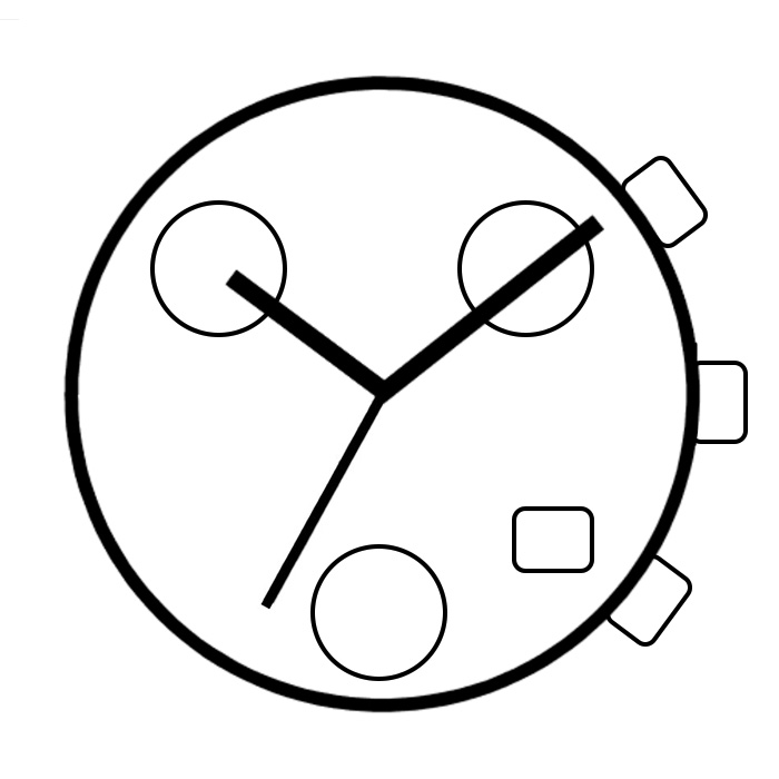 Mvt. ISA 8172.220 11 1/2´´´ SC CHRONO DATE4 Quartz