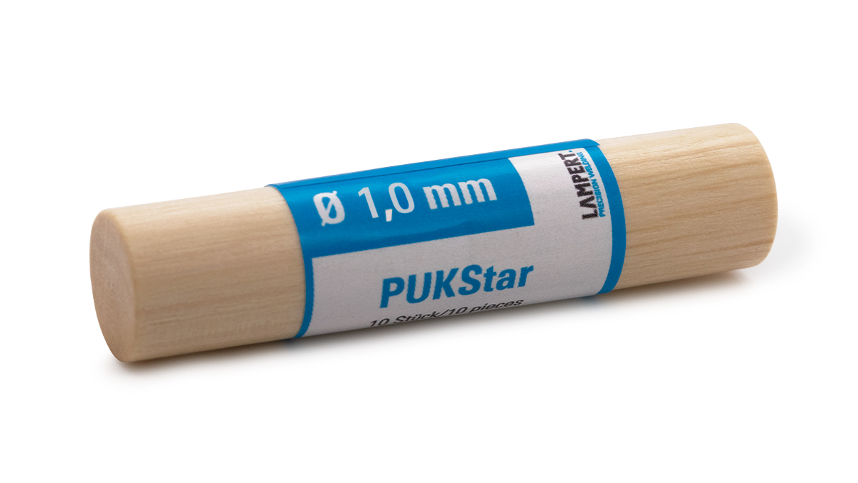 Lampert électrodes en tungstène PUKStar, Ø 1 mm, Ecopack, 10 pièces