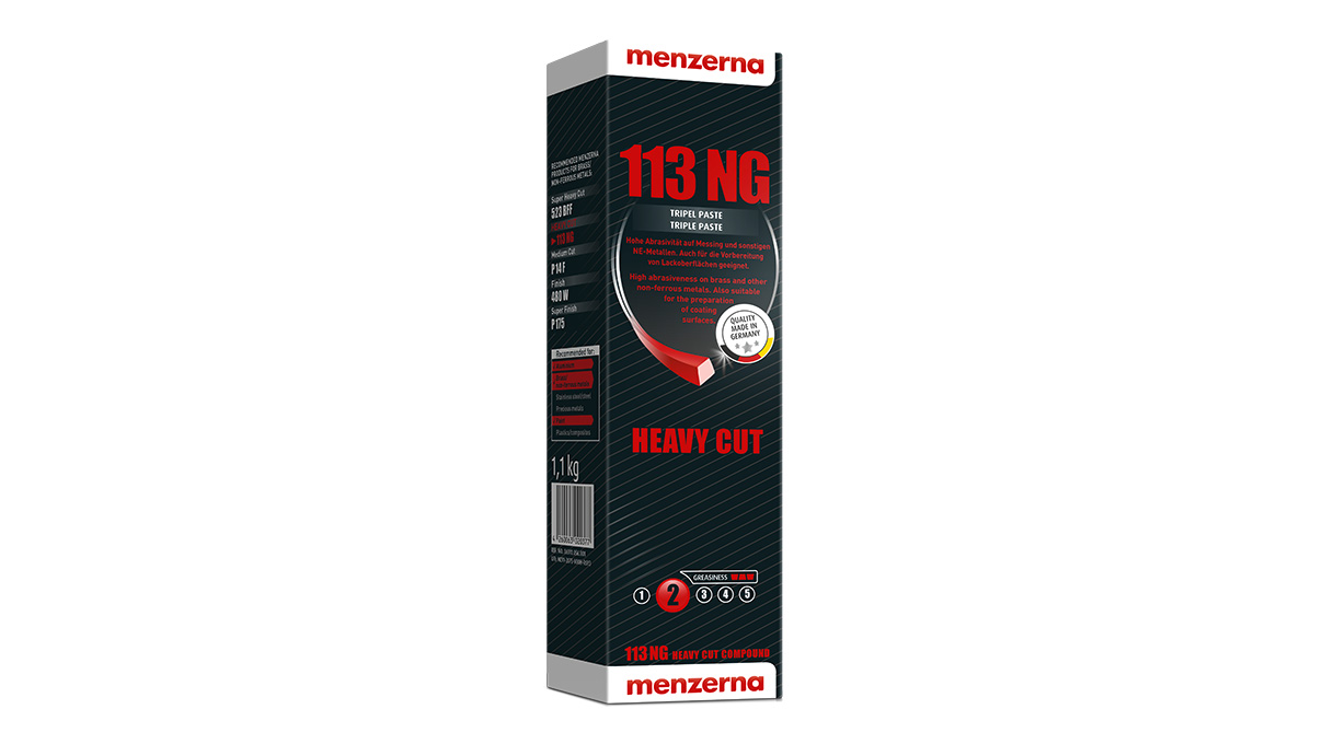 Menzerna 113NG, pâte à polir pour aluminium, laiton et métaux non ferreux, marron, 1,1 kg