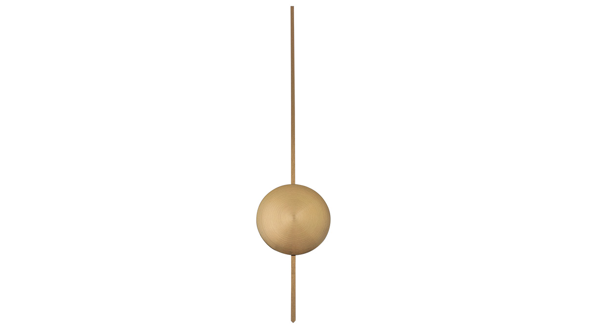 Pendule balancier, laiton brossé, Ø 70 x 355 mm