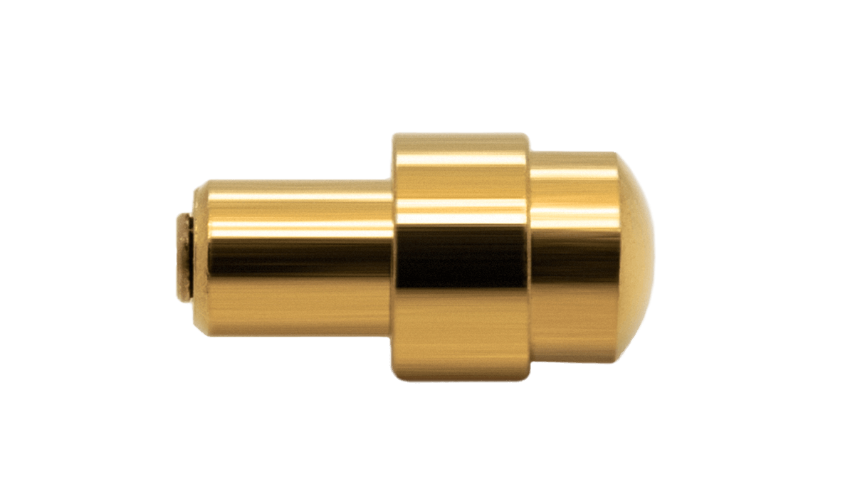 Poussoirs étanches P520Y pour des chronographes pour presser, tête Ø 3,4 mm, tube Ø 2,0 mm, coup de bouton 1,5 mm, dorés ( 3 microns )