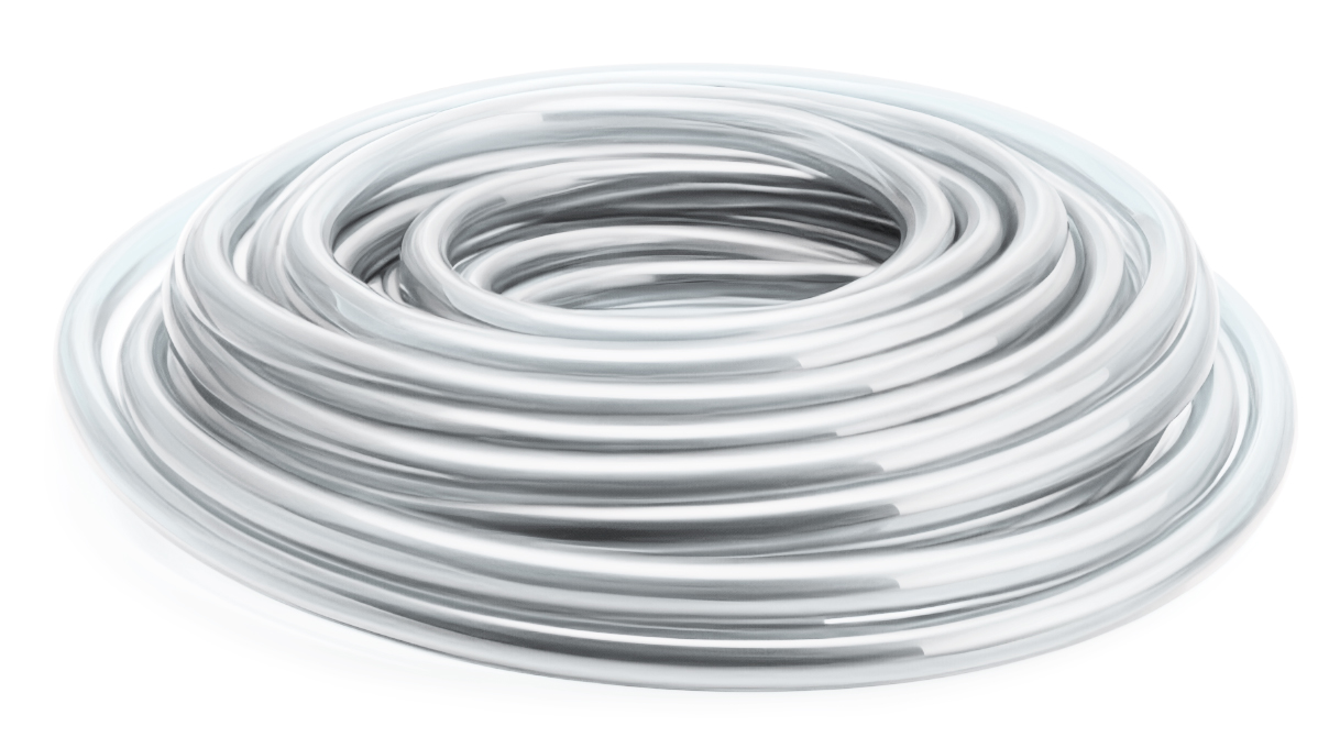 Tuyau pour le vide et l'air comprimé, au mètre, transparent, Ø 10 / 12 mm, polyamide