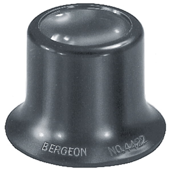 Bergeon 4422-2.5 Loupe d'horloger, en matière synthétique, avec bague à vis, grossissement 4x