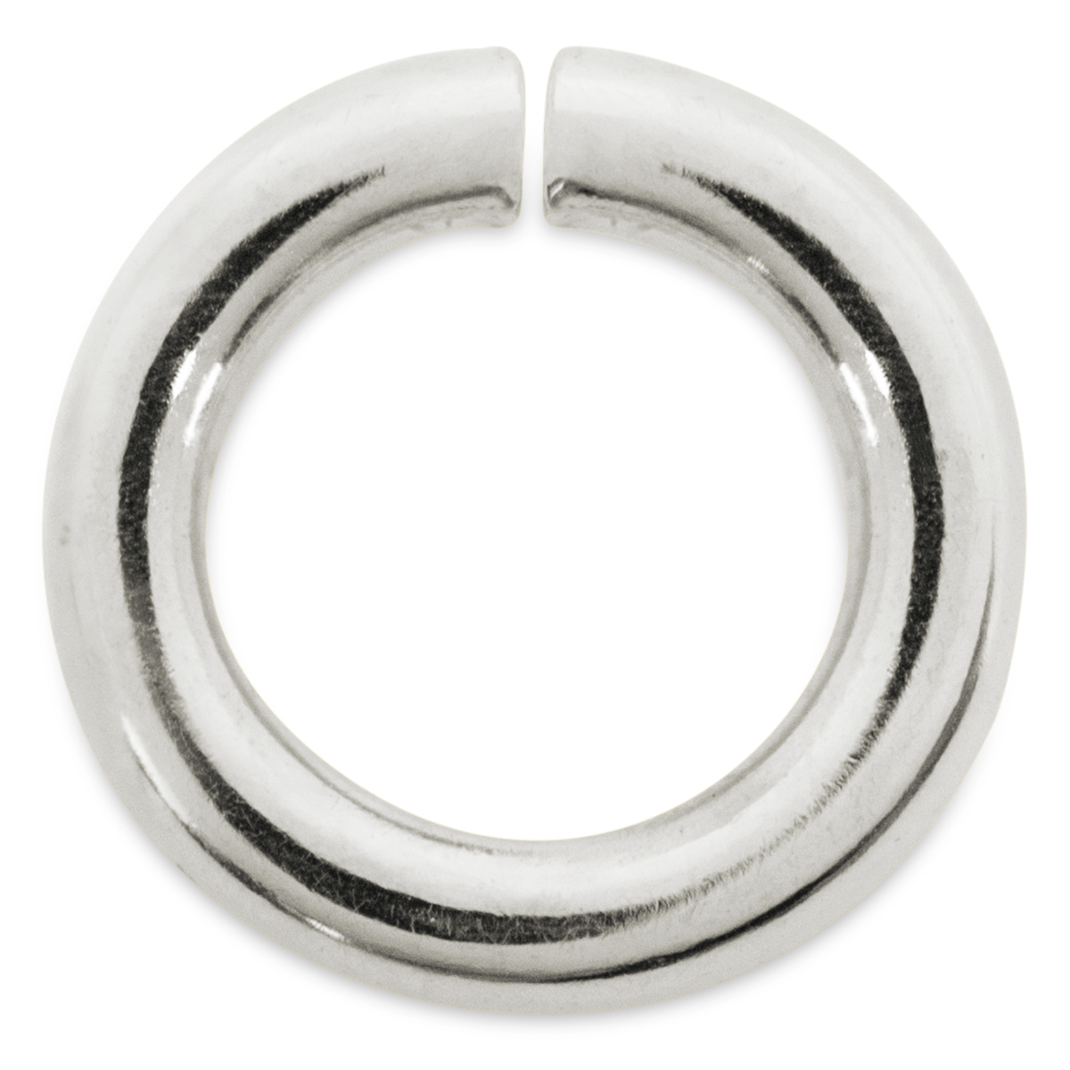 Anneaux brisés ronds, 925/- Argent, Ø 4 mm, Épaisseur 0,8 mm