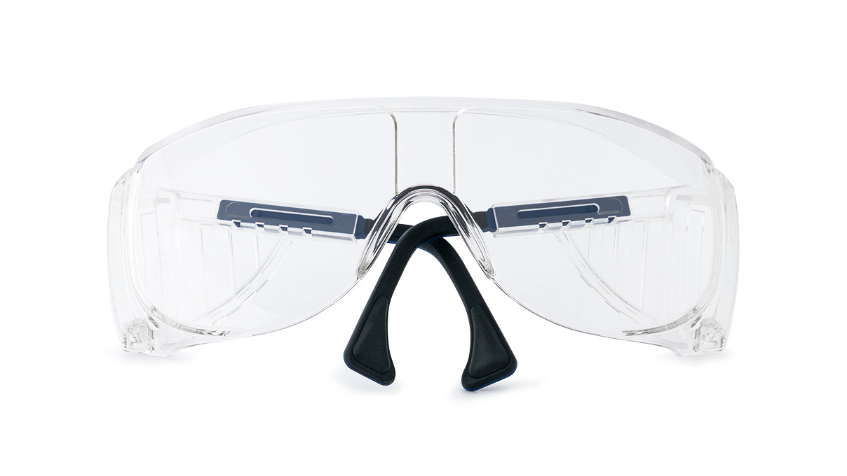 Lunettes de protection pour porteurs de lunettes avec branches réglables, anti-buée, EN 166