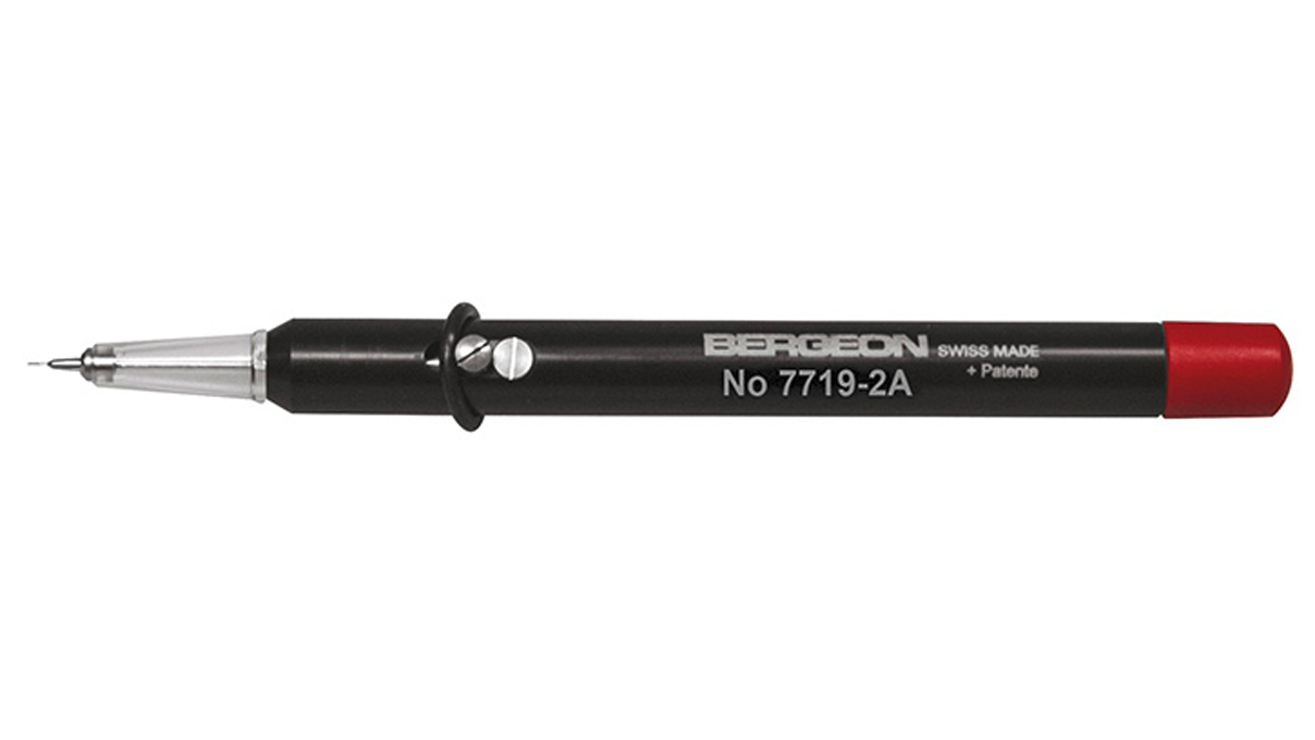 Bergeon 7719-2A Huileur automatique, rouge, racleur de graisse pour les pierres de levage de montres, les pièces mécaniques et les
points de graissage difficiles d'accès