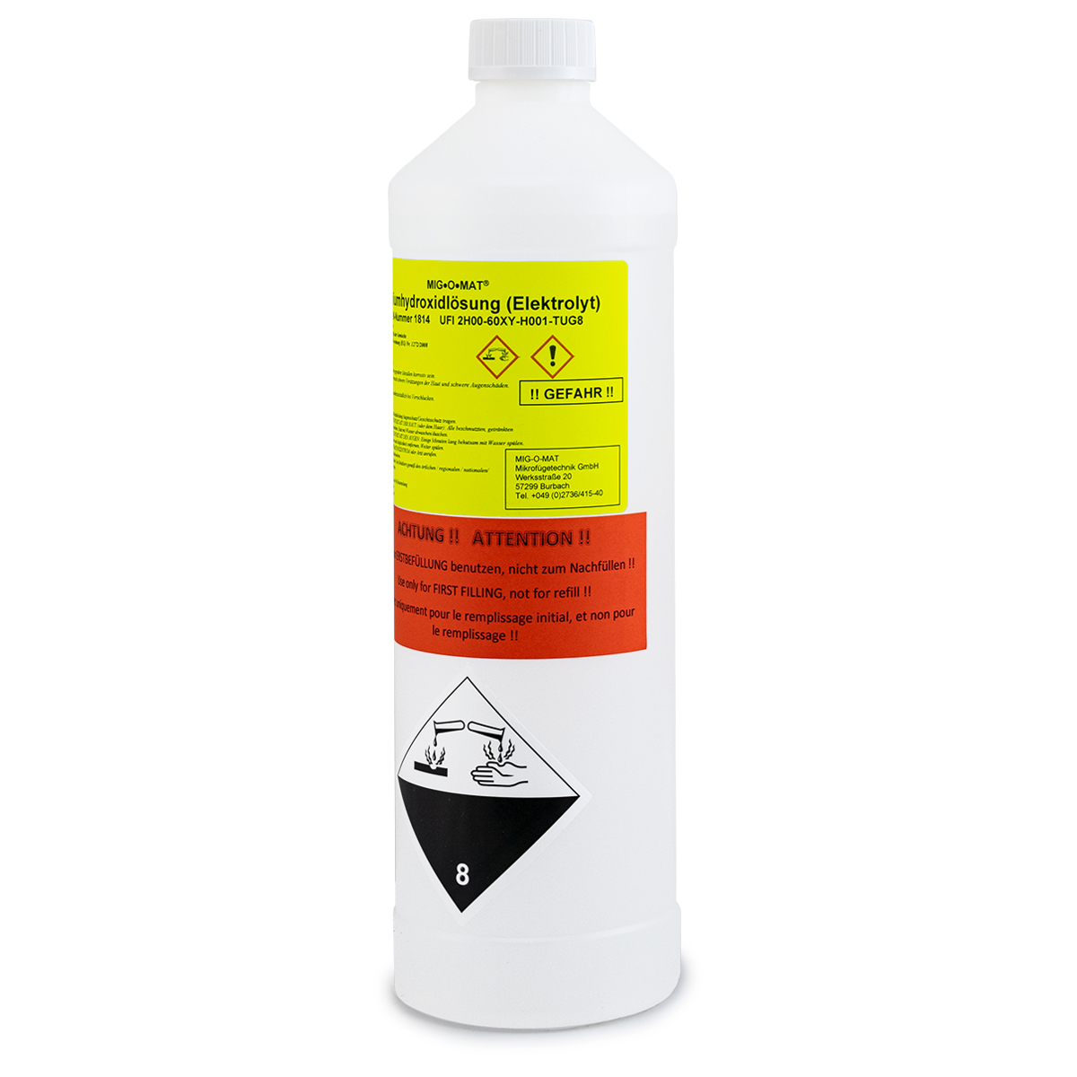 Solution saline d'électrolyte, 1 l