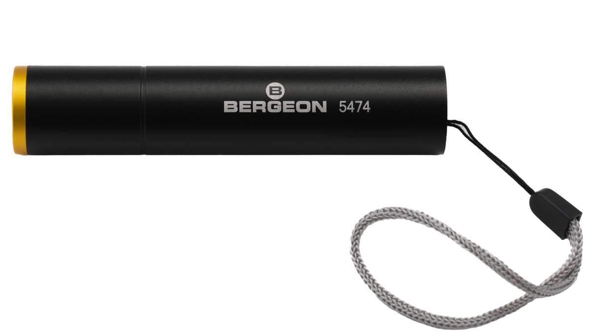 Bergeon 5474 Lampe de poche UV, boîtier en aluminium