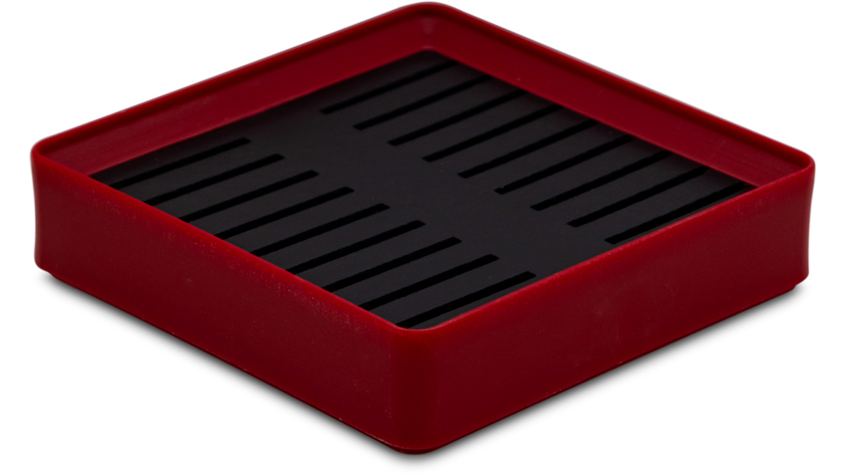 Lecureux Support à vis avec fentes, rouge, pour Ø 2,5 mm