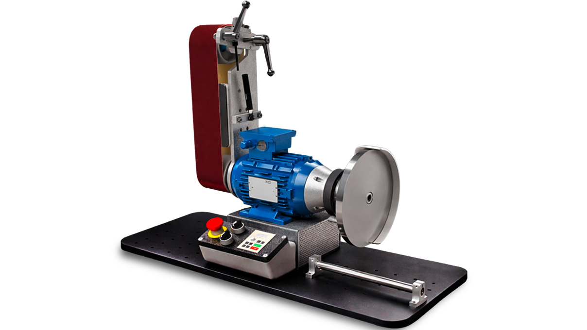 Micromecalp X550 EVO Machine de rectification et de lapidage avec système de ponçage à bande et arbre universel pour le
changement entre disques et tiges, incl. disque de 240 mm et rouleau 80 SH, 230 V