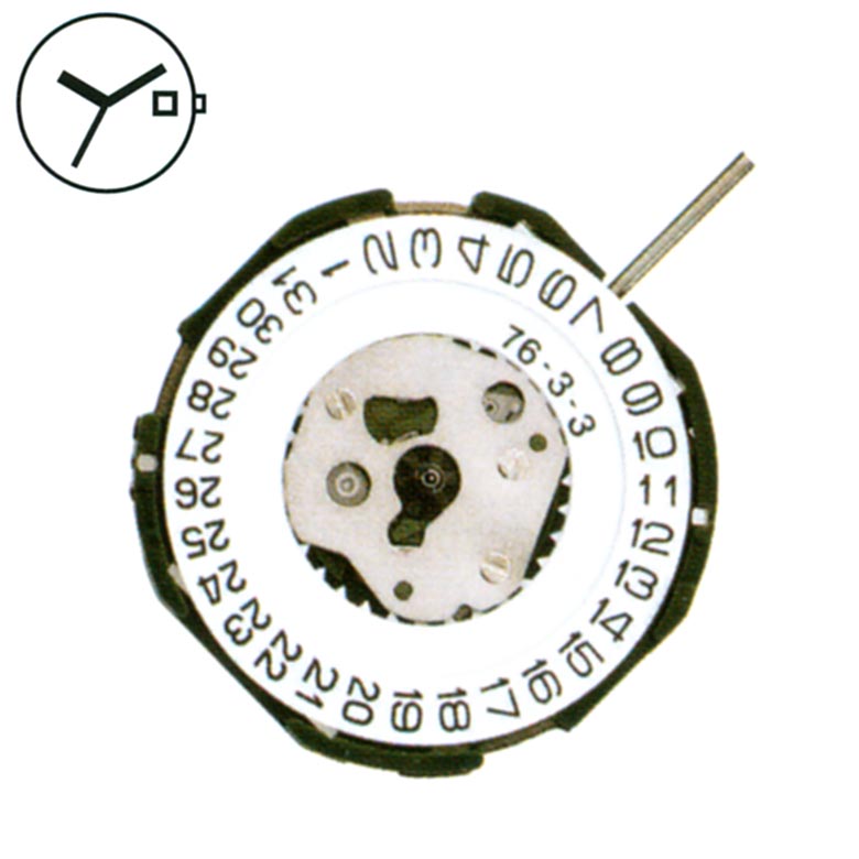 Mvt. Miyota 2115 10 1/2''' DATE6 SC Quartz (377 | SR626SW)