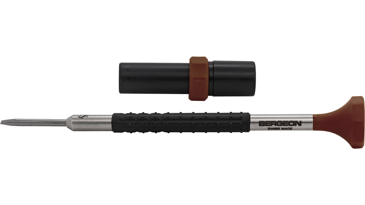 Bergeon 6899-AT tournevis, mèche 3 mm, marron, avec mèches de rechange