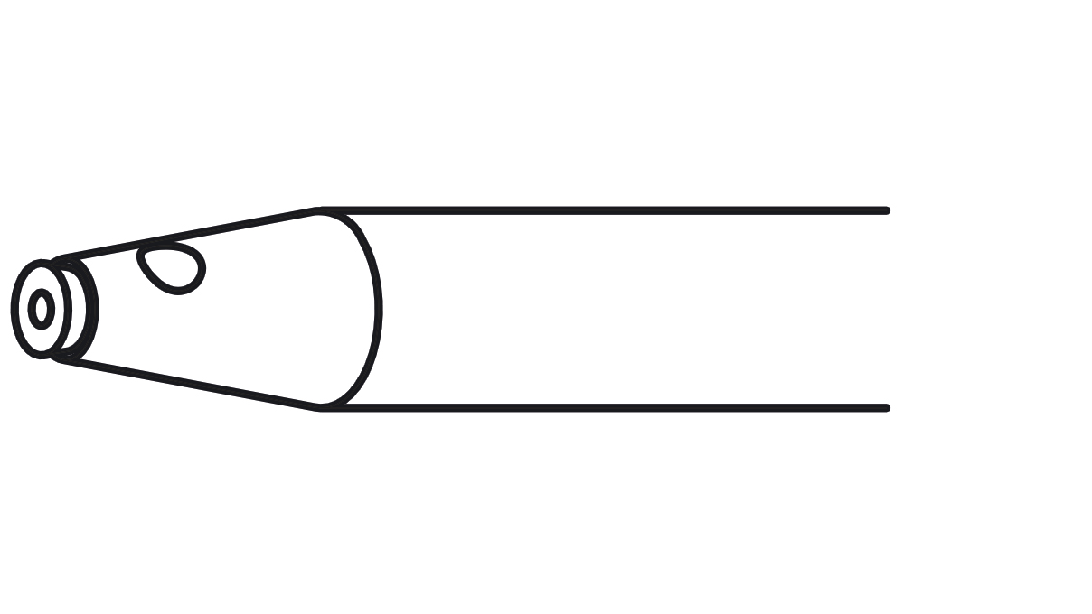 Bergeon 15285-050 Rivoir, percé, trous en croix tournés, Ø 1,8 mm, intérieur Ø 0,6 mm, acier argenté