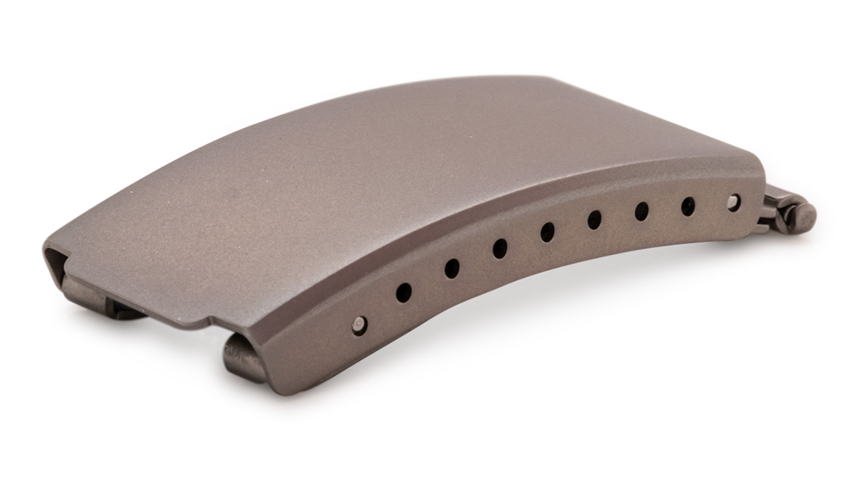 Boucle déployante pour bracelet, coup/largeur: 10 mm, 16 mm, Satinée, Titanfarben, Titane