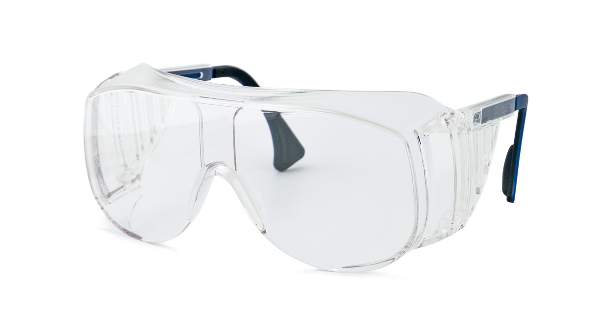 Lunettes de protection pour porteurs de lunettes avec branches réglables, anti-buée, EN 166