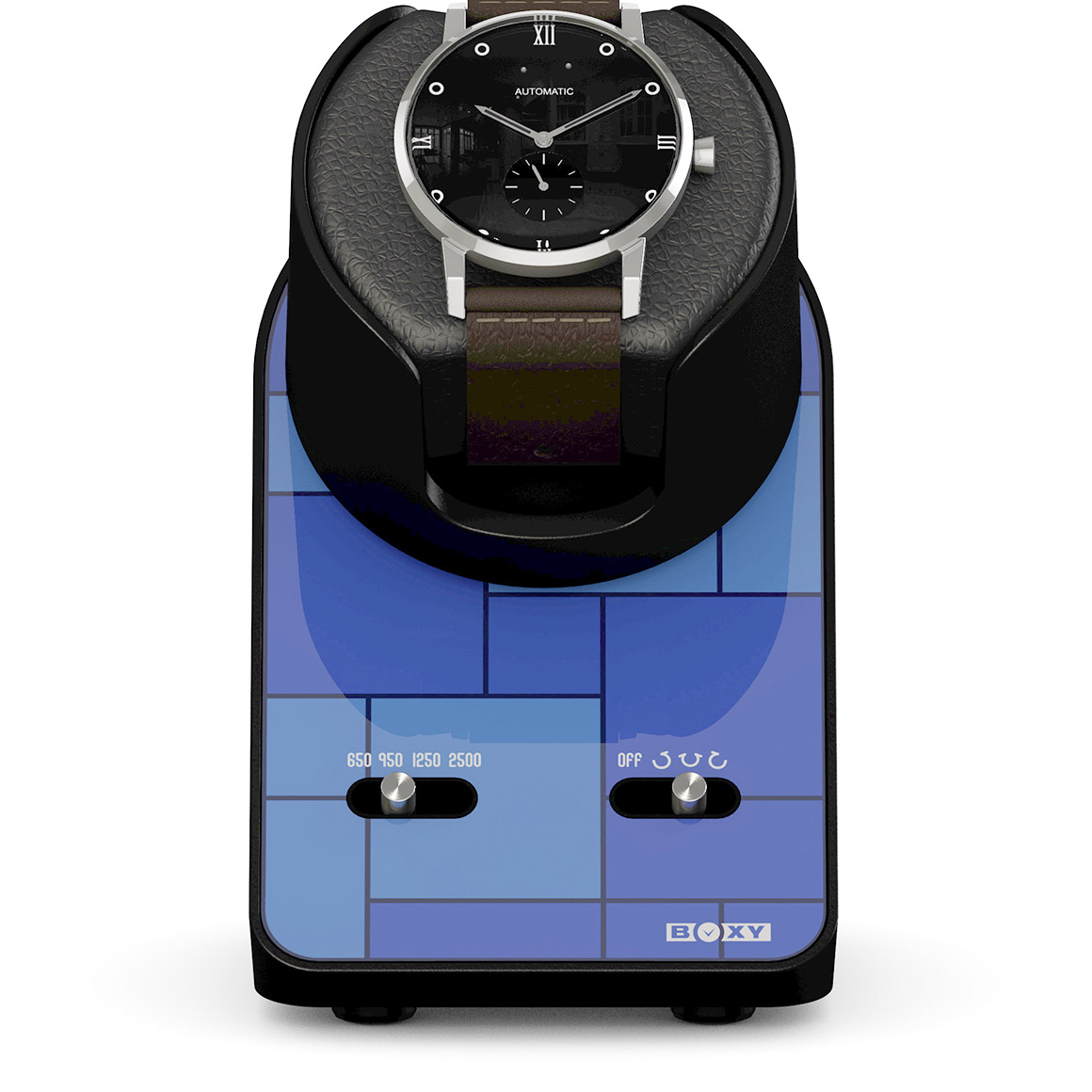 Boxy BLDC Nightstand, remontoir pour 1 montre, avec câble de chargement USB
