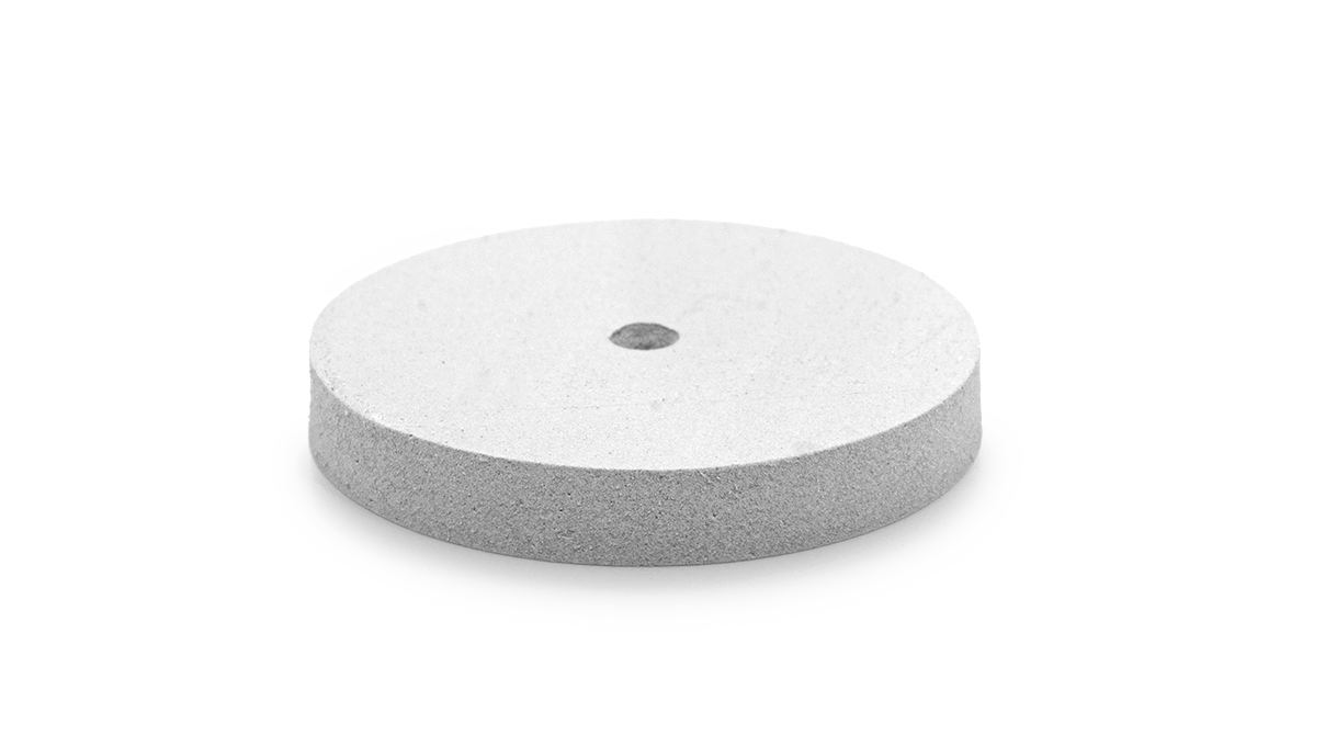 Polierer Universal, weiß, Rad, Ø 22 x 3 mm, weich, Korn grob