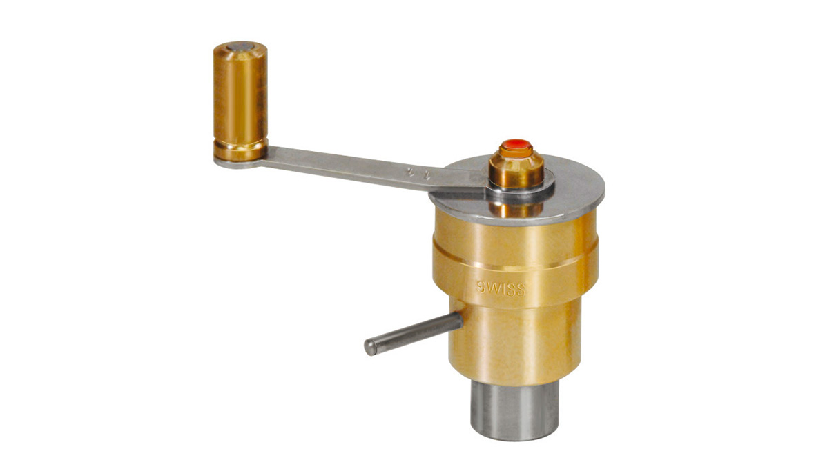 Bergeon 2729-T05 Enrouleur de ressort, tambour avec arbre, filetage à droite, Ø 8,6 mm