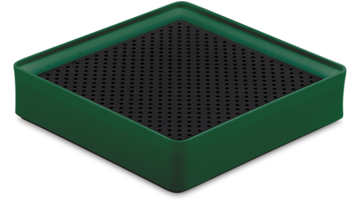 Lecureux Support à vis avec trous, vert, pour Ø 0,4 mm