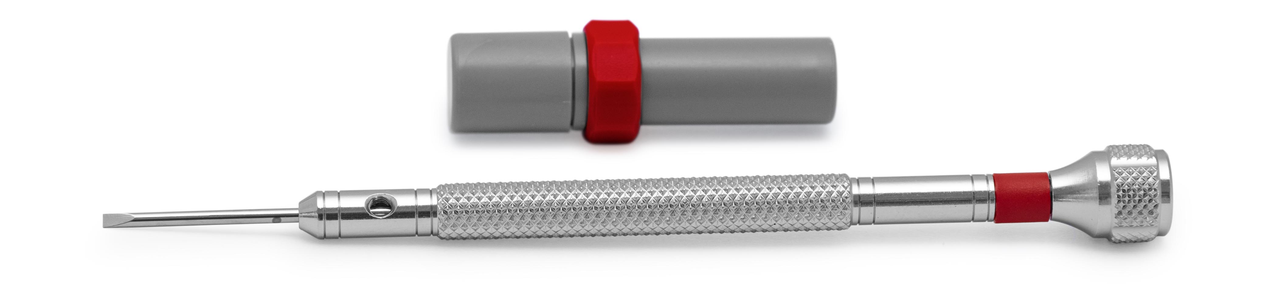 Bergeon 30080-F tournevis, mèche 1,2 mm, rouge, avec mèches de rechange