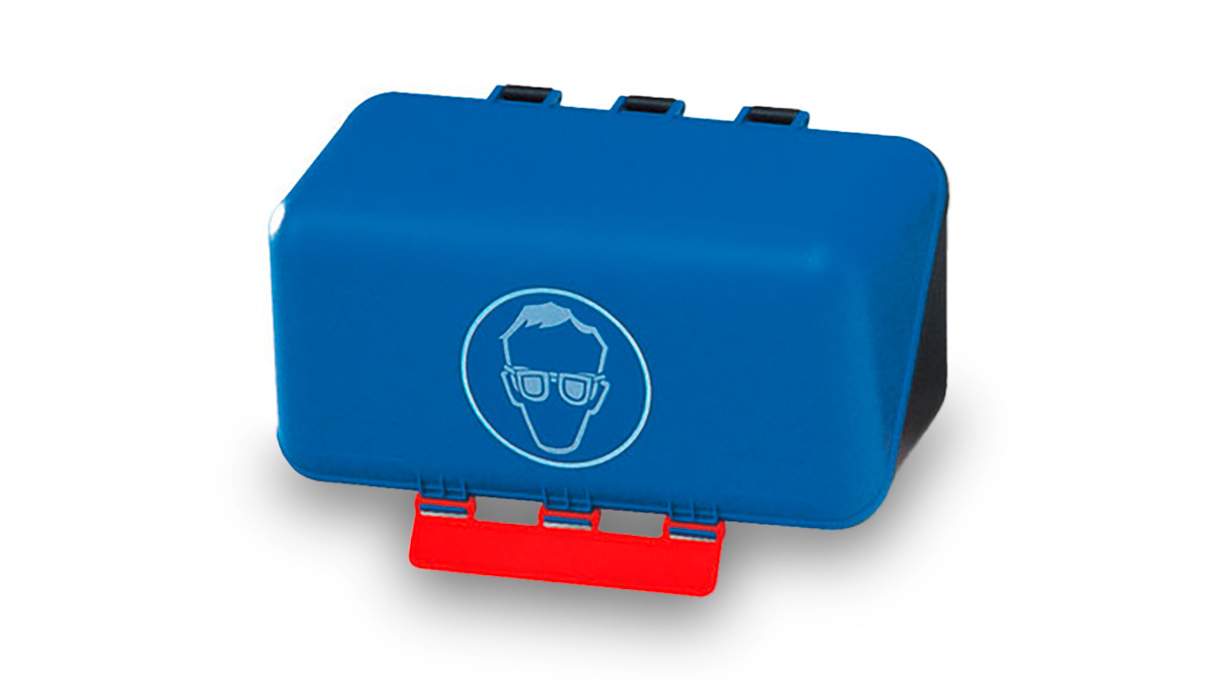 Boîte de rangement pour lunettes à branches et transparentes, à fixer au mur