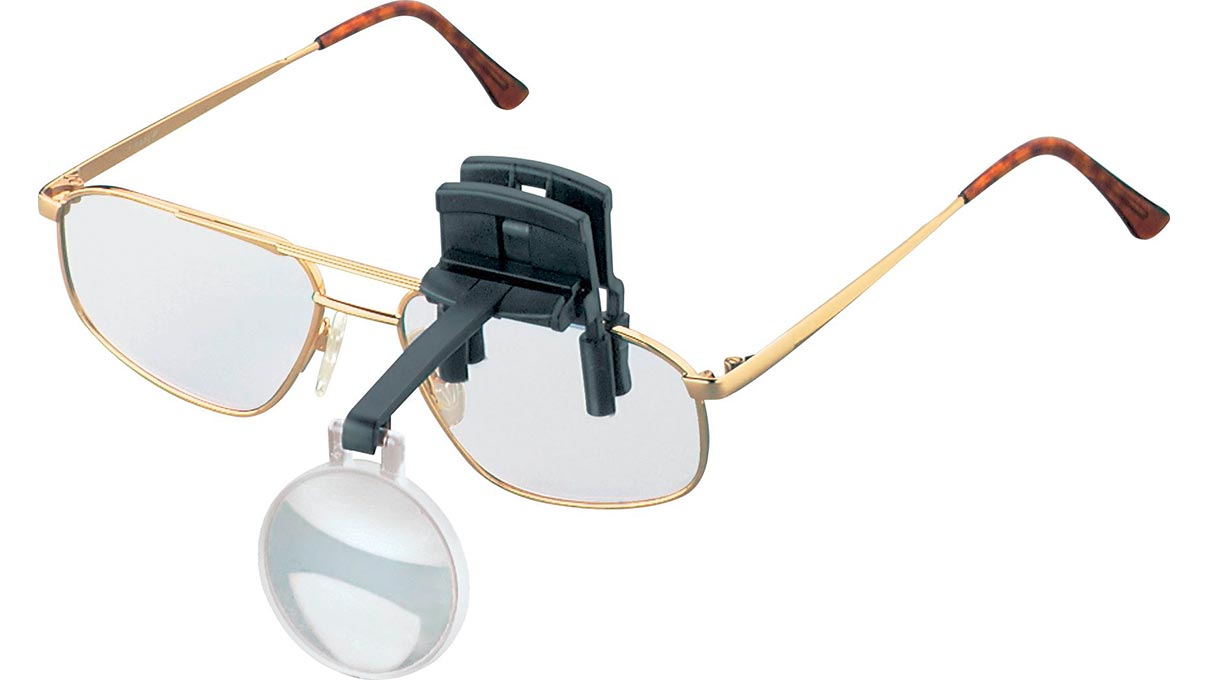 Eschenbach 164640 laboClip, Loupe complémentaire, monoculaire, grossissement 4x