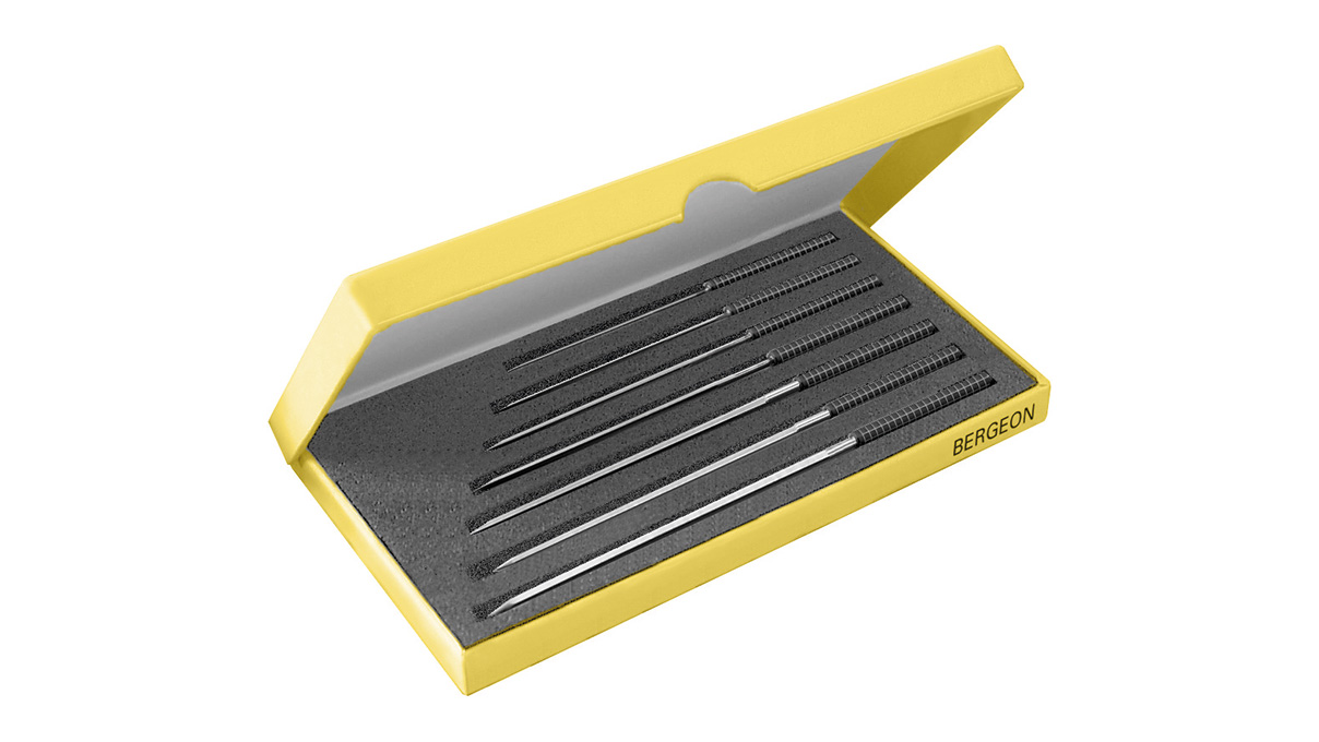 Bergeon 30544-A-P équarrissoirs, 5 pans, avec manche en PVC, assortiment