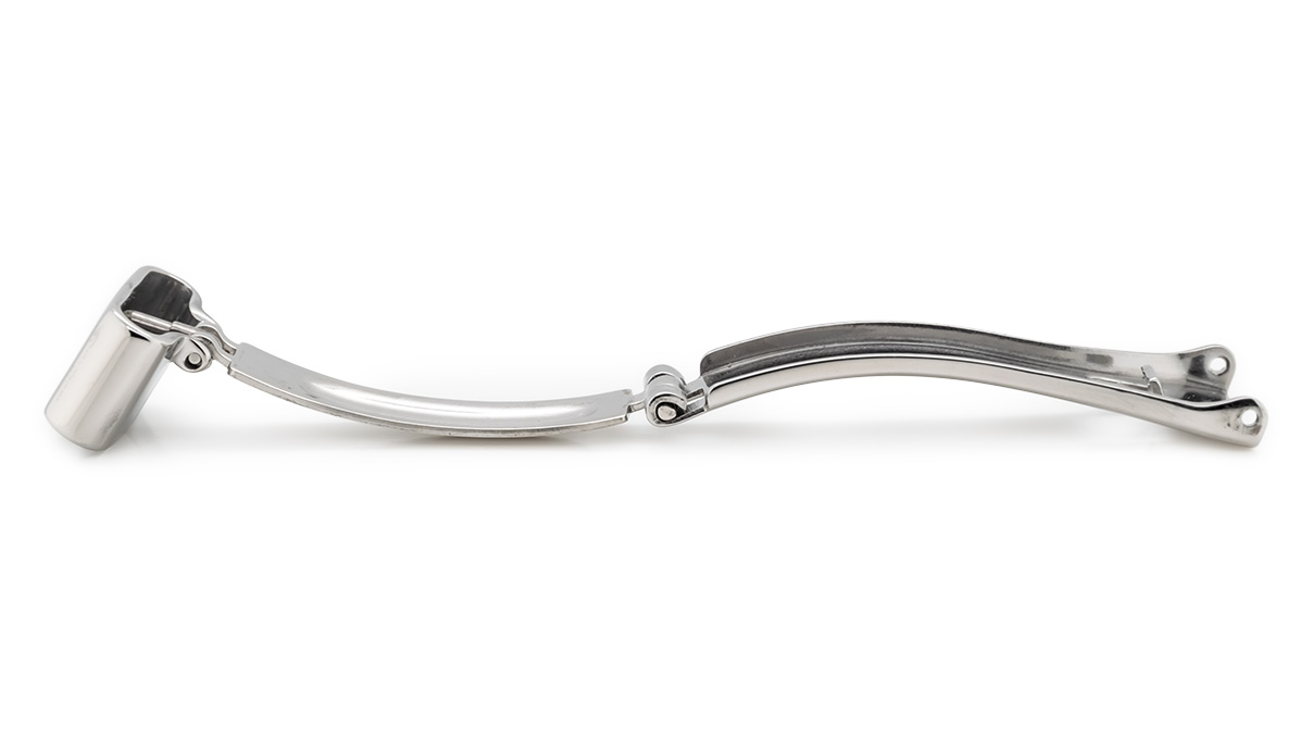 Fermoir pliant pour bracelets en cuir, 12 mm, acier