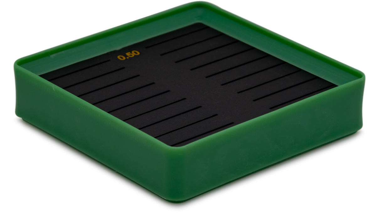 Lecureux Support à vis avec fentes, vert, pour Ø 0,5 mm