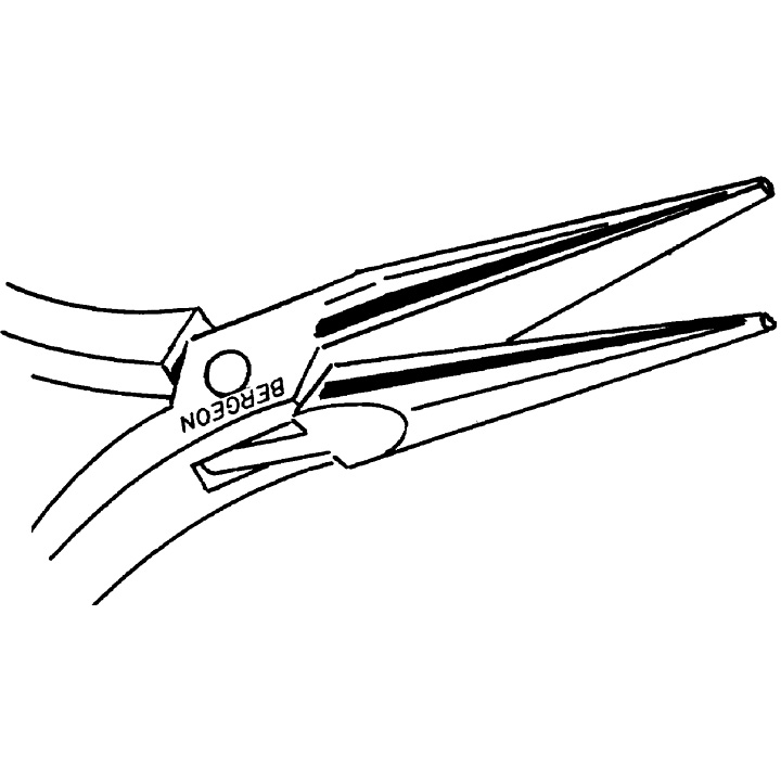 Bergeon 2511 Pinces intérieur lisse, longueur 115 mm