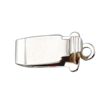 Kastenschnäpper, 1-reihig, 13 x 3 mm, 925/- Silber, rhodiniert, poliert
