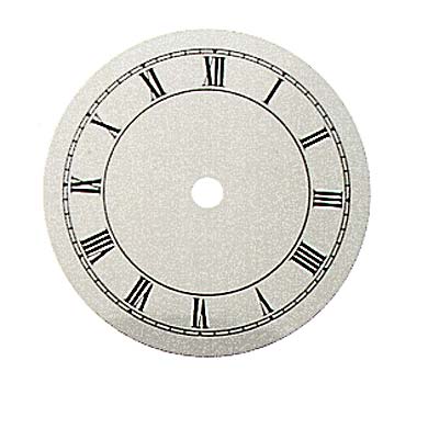 Cadran, aluminium peint en blanc, romain, Ø 71 mm

