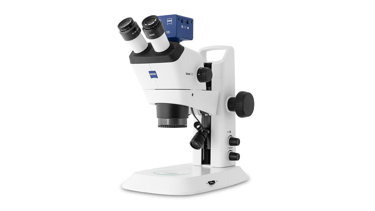 Zeiss Stemi 305 trino, corps de stéréomicroscope avec interface caméra