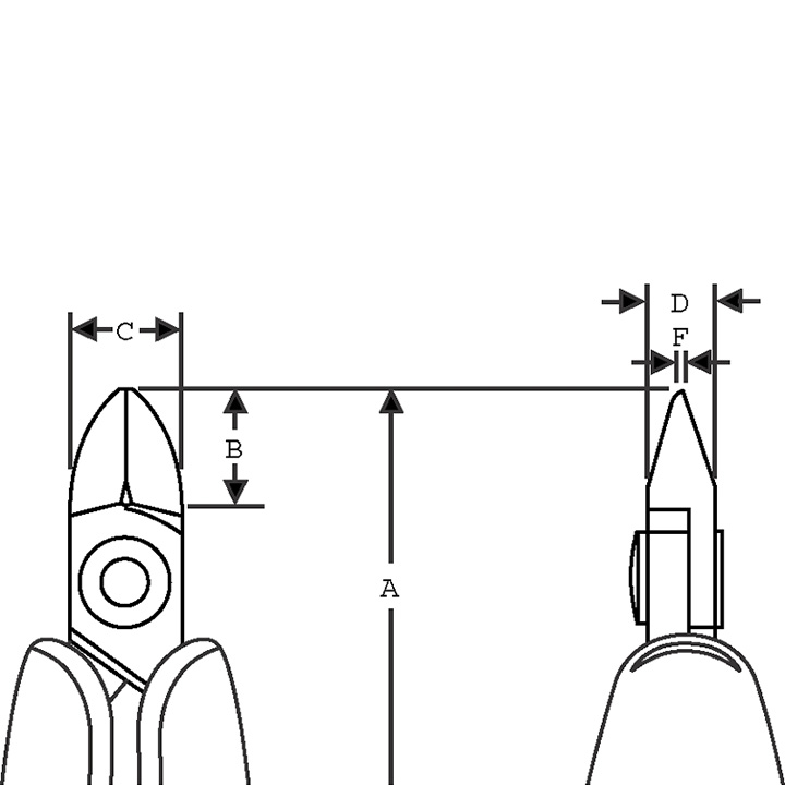 Lindstrom RX-Elektronik - Seitenschneider, ovaler Kopf N°RX8151