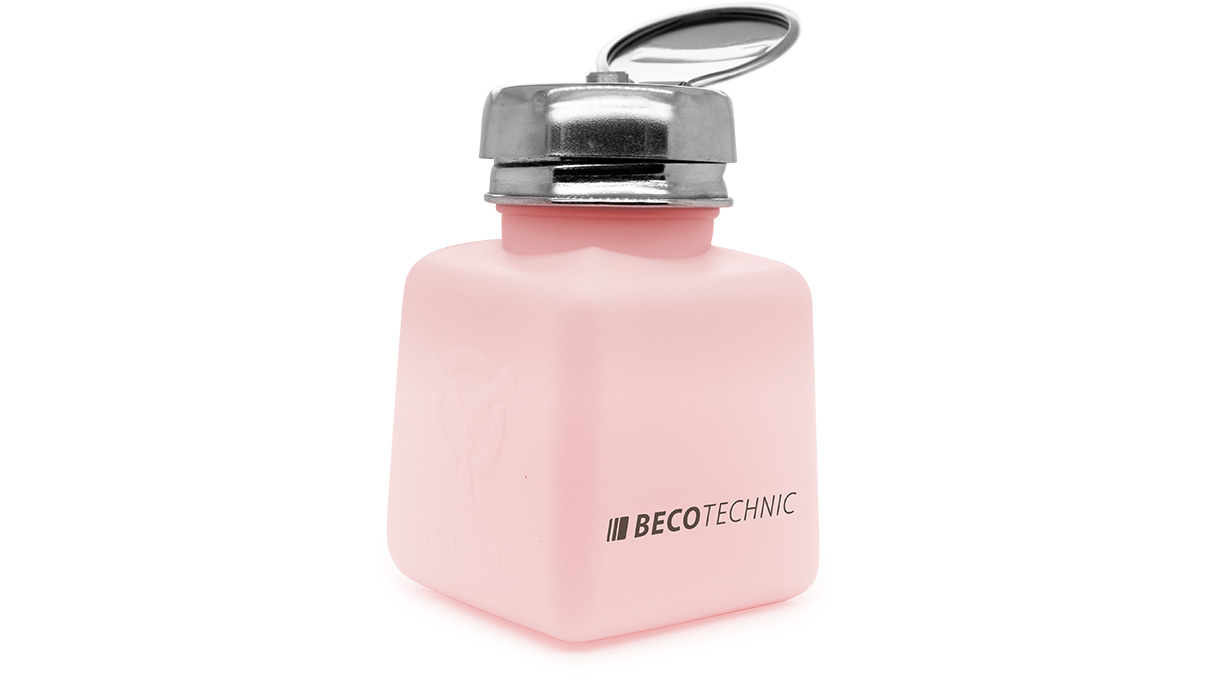 Distributeur solvant avec soupape d'arrêt, pour 120 ml, rose