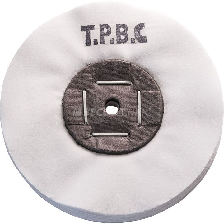 Merard disque de polissage TPBC, coton, blanc, Ø 150 x 20 mm, noyau en carton