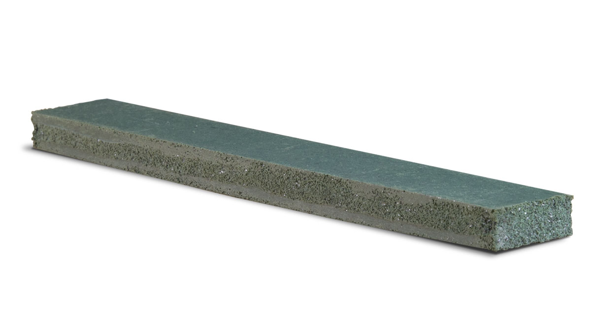 Cratex bâton de broyage, 25 x 9,5 x 150 mm, Taille du grain 40, Rectangulaire, Vert