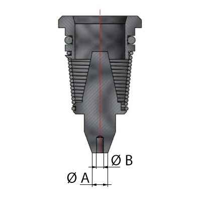 Pavix tasseaux en acier T18, Ø intérieur 1,30 mm, Ø extérieur 2,20 mm, pour Pavix