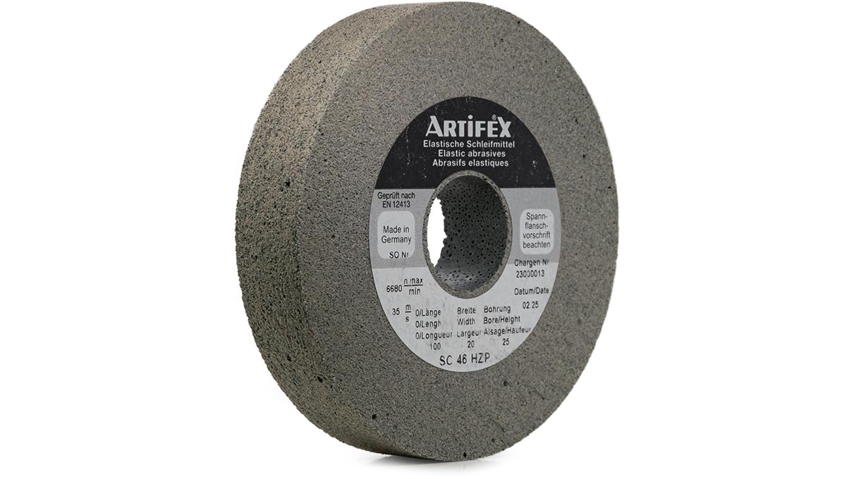 Artifex meule SC 46 HZP, grain très grossier, dureté très dure, Ø 100 x 20 mm, alésage Ø 25 mm
