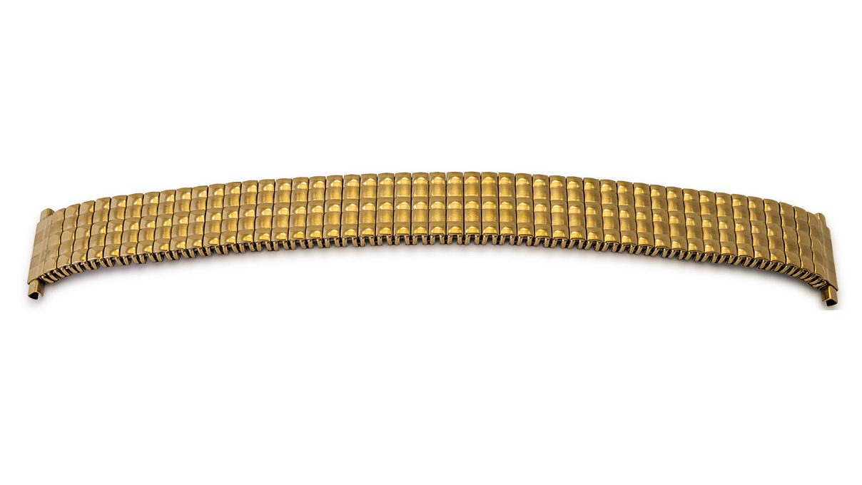 Bracelet de montre Flex, acier inoxydable en or PVD, largeur 14 mm, cornes 14 - 16 mm, longueur 155 mm