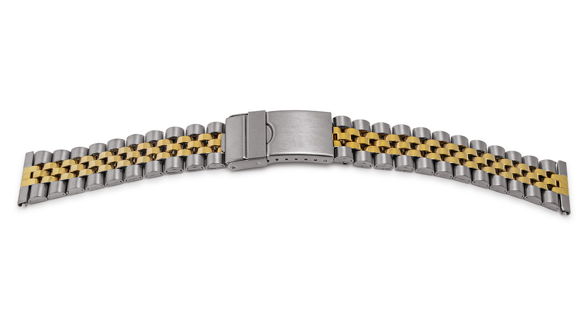 Bracelet en métal Bicolore, plié, extrémités 18-20 mm, largeur 16-18 mm