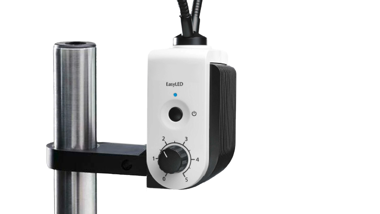 Lampe double spot EasyLED Plus, avec adaptateur pour statifs K/M et pour colonne de 32 mm