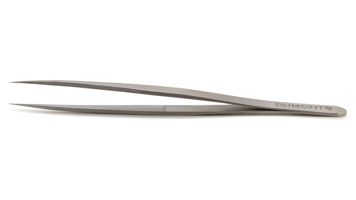 Dumont brucelles, Forme 3, Acier au carbone, 120 mm