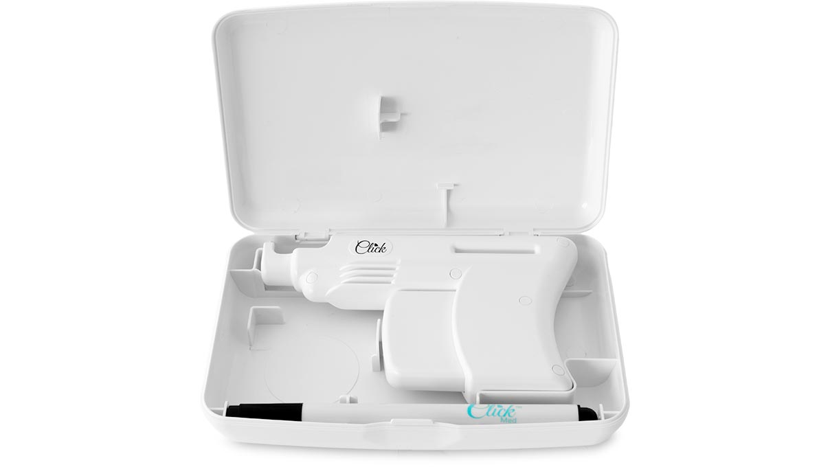 Instrument de perçage d'oreilles QPP Click avec technologie Pull & Click