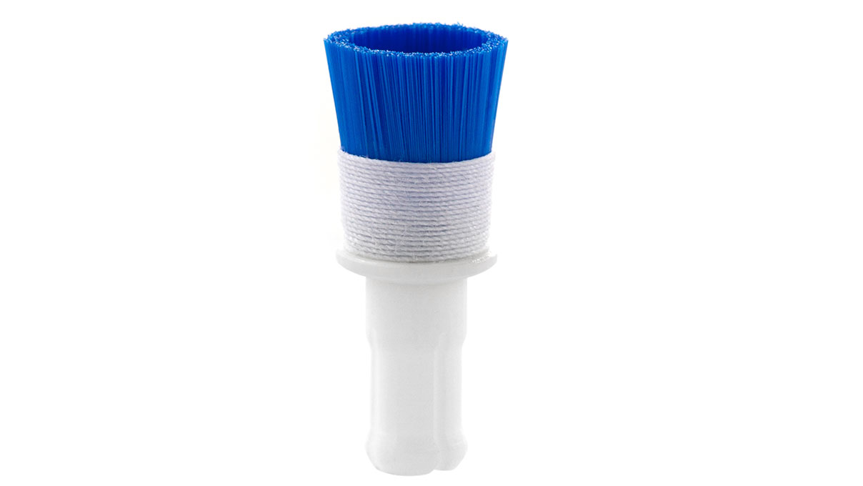 Brosse medium Ø 15 mm, nylon 0,15 mm, bleue, pour pompes à vide