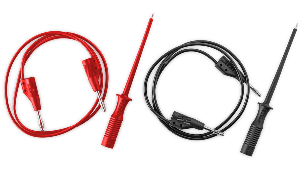 Witschi jeu de câbles avec avec pointe d'essai et pince crocodile