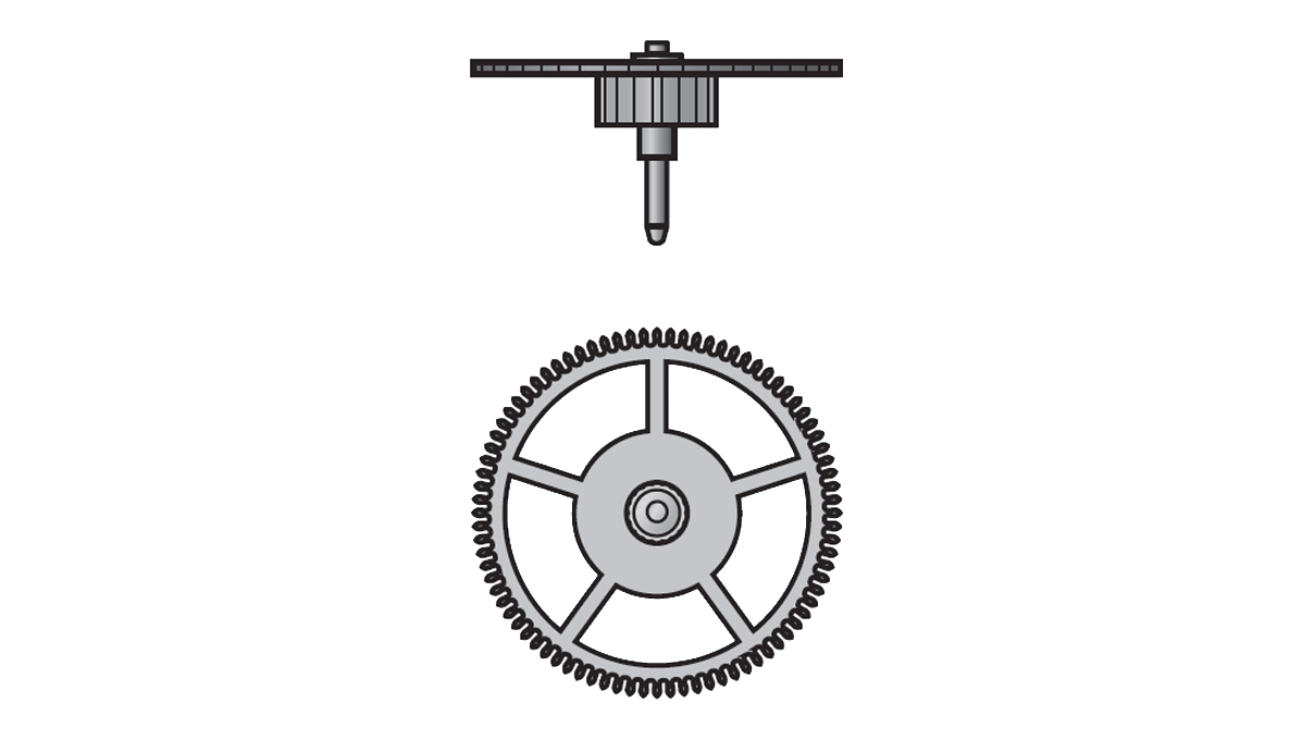 ETA 00201.7750, Roue de centre