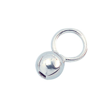 Fermoir de collier en forme d'étoile avec Anneaux grand fermé 925/- argent Ø 4 mm rhodiné