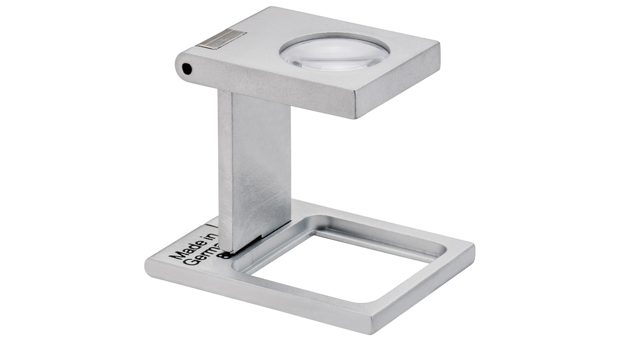 Eschenbach 1255 compte-fils, métal, lentille Ø 12 mm, biconvexe, grossissement 10x